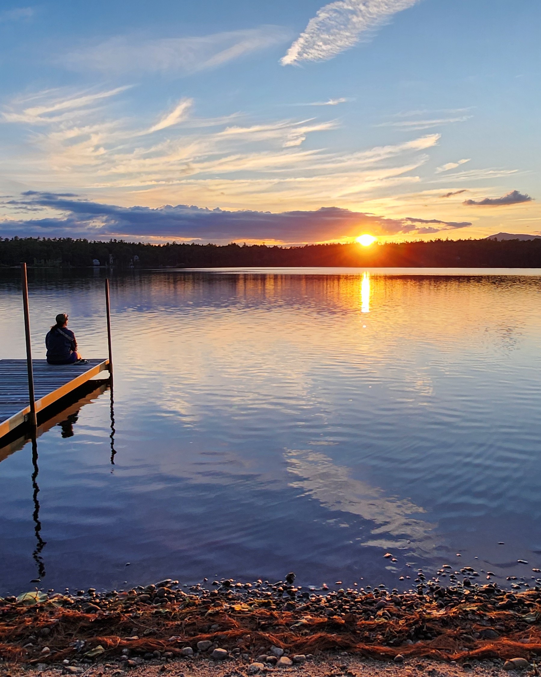Woodbound Inn, New Hampshire — sunset over the lake
